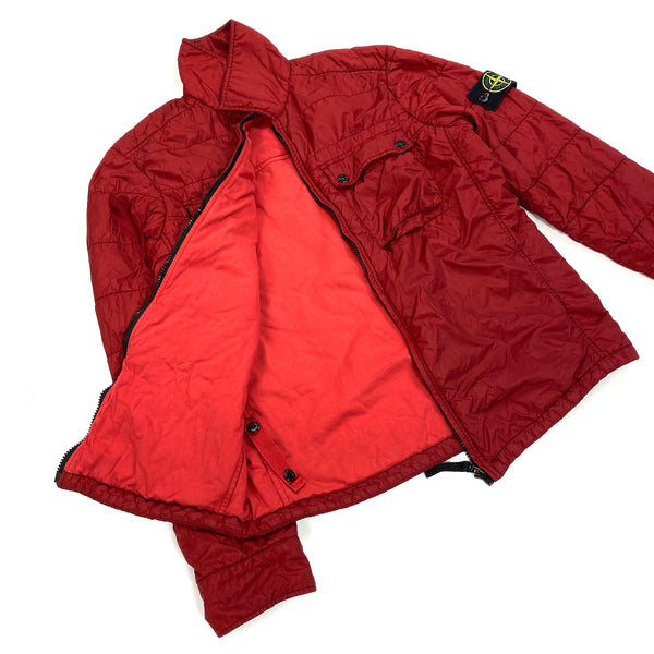 Stone Island Red Nylon Padded Overshirt
