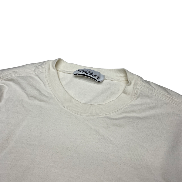 Stone Island 2019 White Cotton Crewneck Sweatshirt