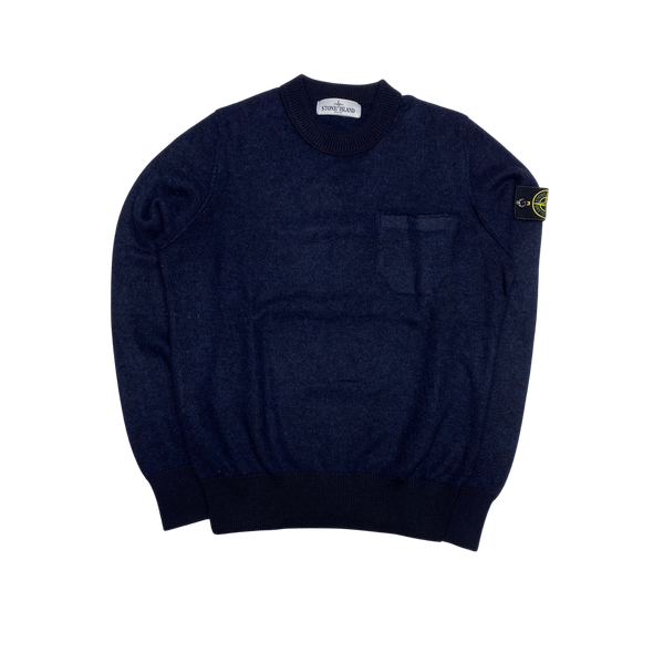 Stone Island Navy 2012 Wool Crewneck Jumper