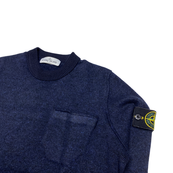 Stone Island Navy 2012 Wool Crewneck Jumper