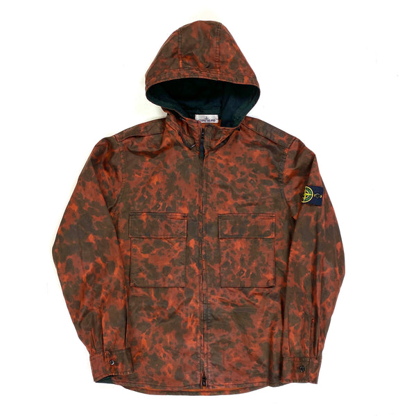 Stone Island 2014 Red Tortoise Shell Camo Hooded Jacket
