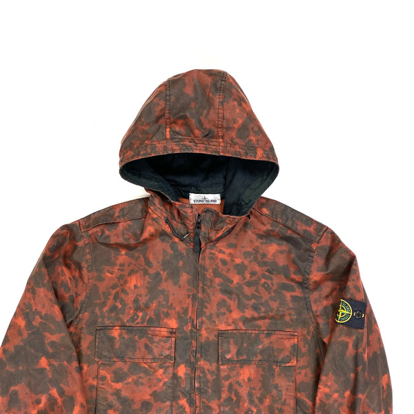 Stone Island 2014 Red Tortoise Shell Camo Hooded Jacket
