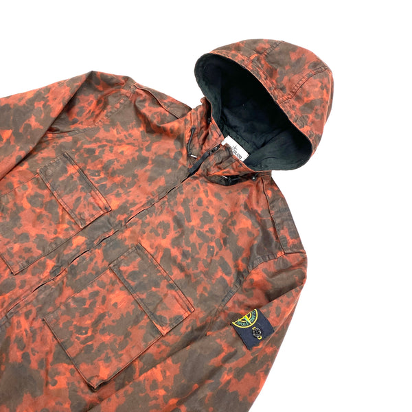 Stone Island 2014 Red Tortoise Shell Camo Hooded Jacket
