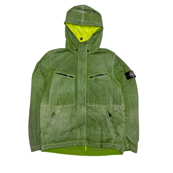 Stone Island 2016 Green Pixel Reflective Hooded Jacket
