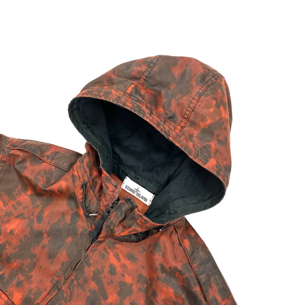 Stone Island 2014 Red Tortoise Shell Camo Hooded Jacket