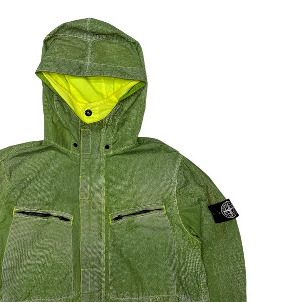 Stone Island 2016 Green Pixel Reflective Hooded Jacket
