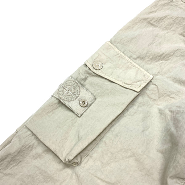 Stone Island Ghost Cotton Resin Cargo Trousers