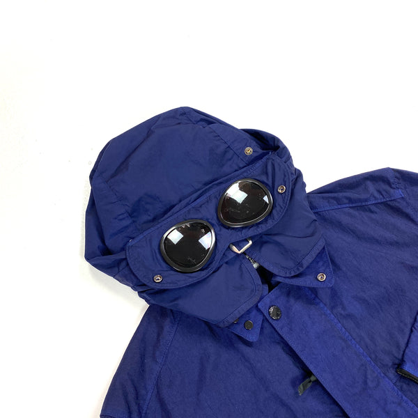 CP Company Blue Quartz Nylon La Mille Goggle Jacket