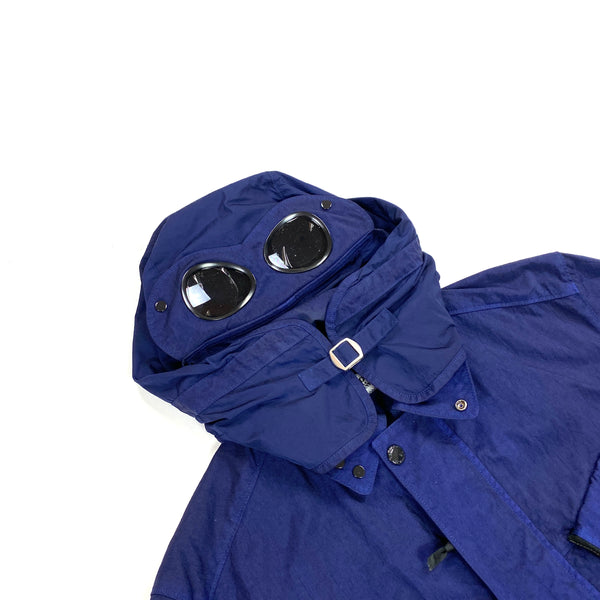 CP Company Blue Quartz Nylon La Mille Goggle Jacket