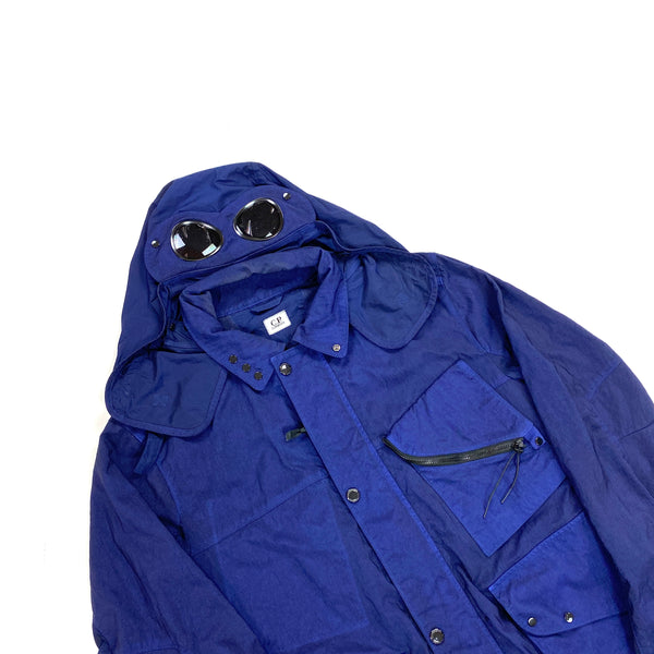 CP Company Blue Quartz Nylon La Mille Goggle Jacket