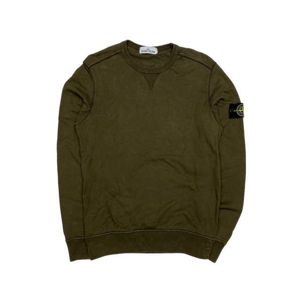 Stone Island 2018 Khaki Cotton Crewneck Sweatshirt