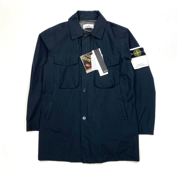 Stone Island Navy GoreTex Paclite Trench Coat
