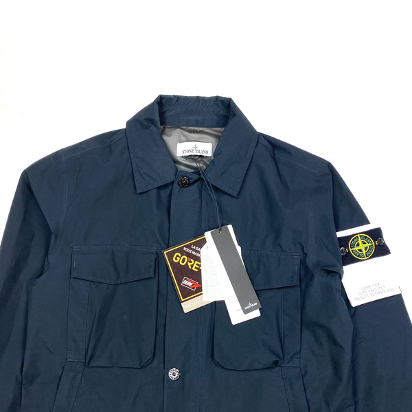 Stone Island Navy GoreTex Paclite Trench Coat