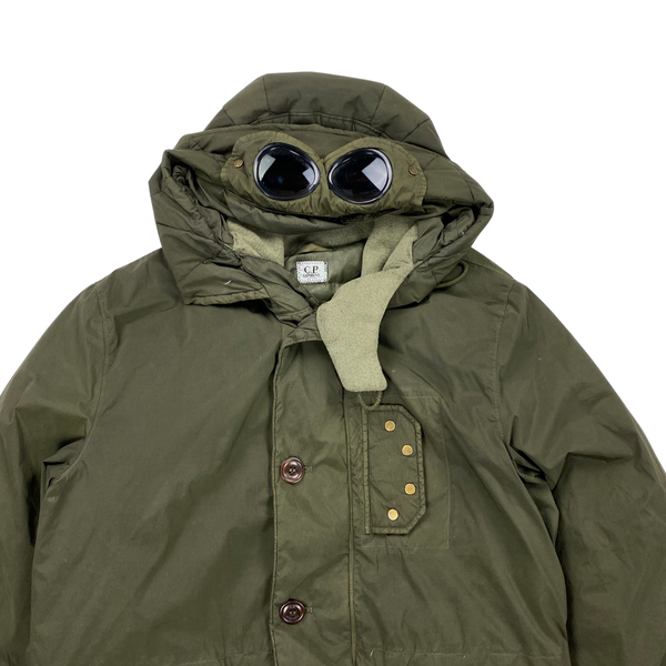 CP Company Khaki Nycra Down Filled Goggle Jacket