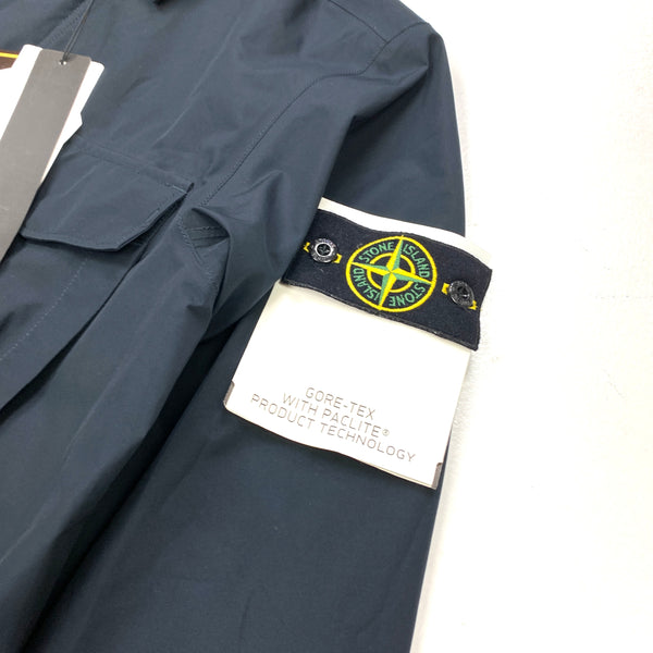 Stone Island Navy GoreTex Paclite Trench Coat