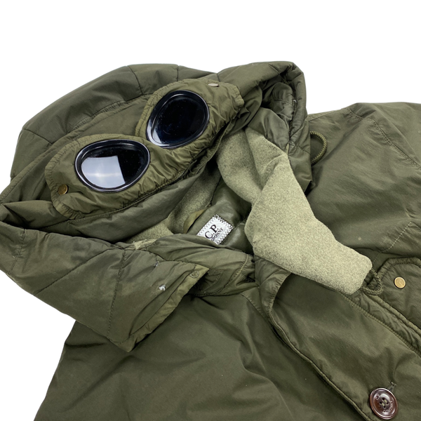 CP Company Khaki Nycra Down Filled Goggle Jacket