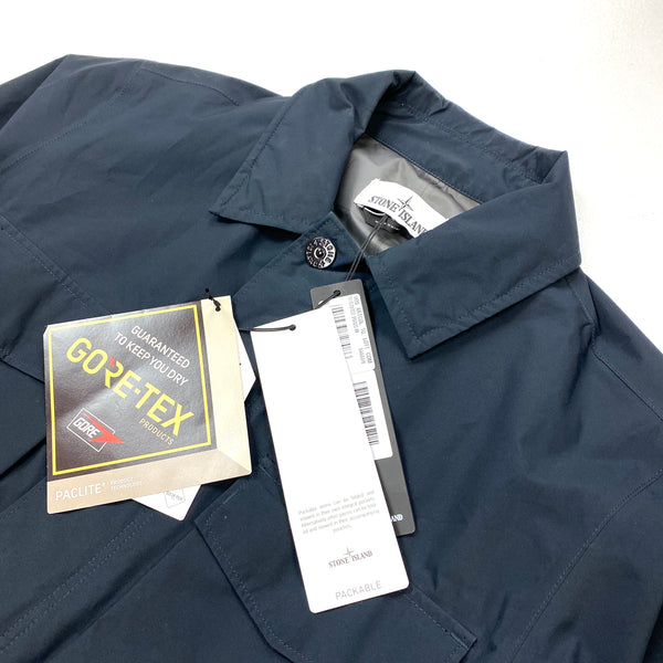Stone Island Navy GoreTex Paclite Trench Coat