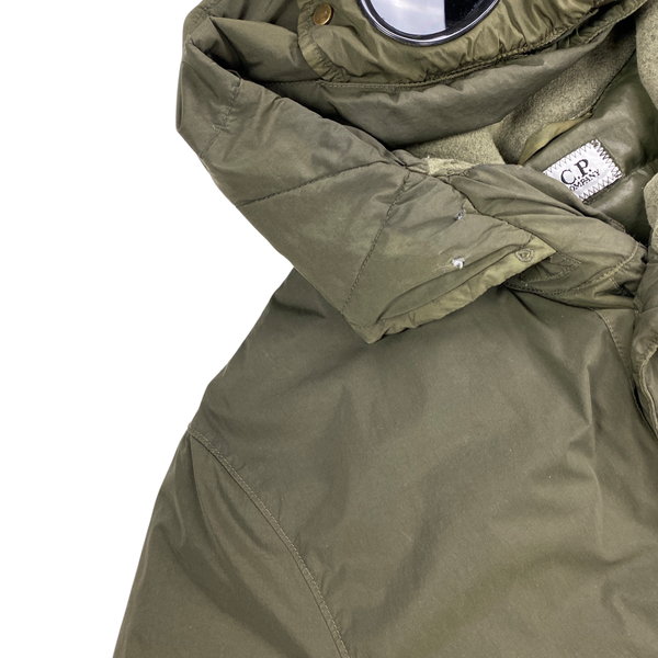 CP Company Khaki Nycra Down Filled Goggle Jacket