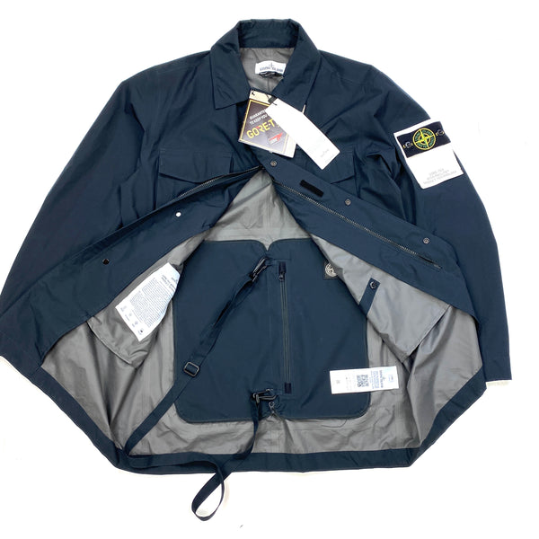 Stone Island Navy GoreTex Paclite Trench Coat