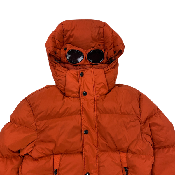 CP Company Orange Nycra Stretch Goggle Puffer Jacket