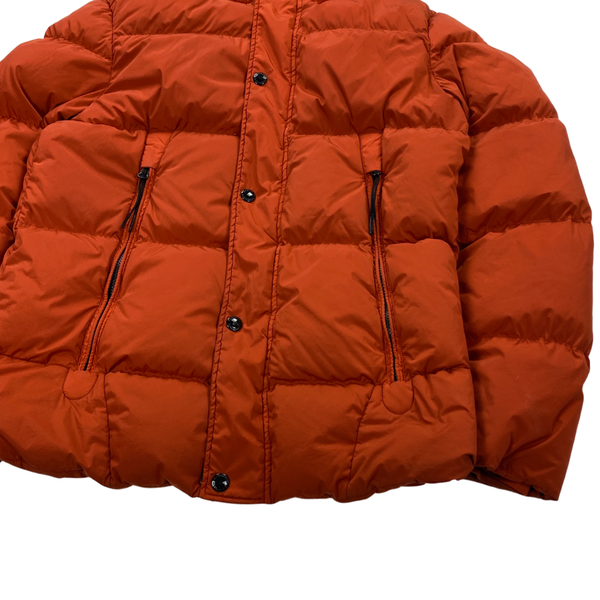 CP Company Orange Nycra Stretch Goggle Puffer Jacket