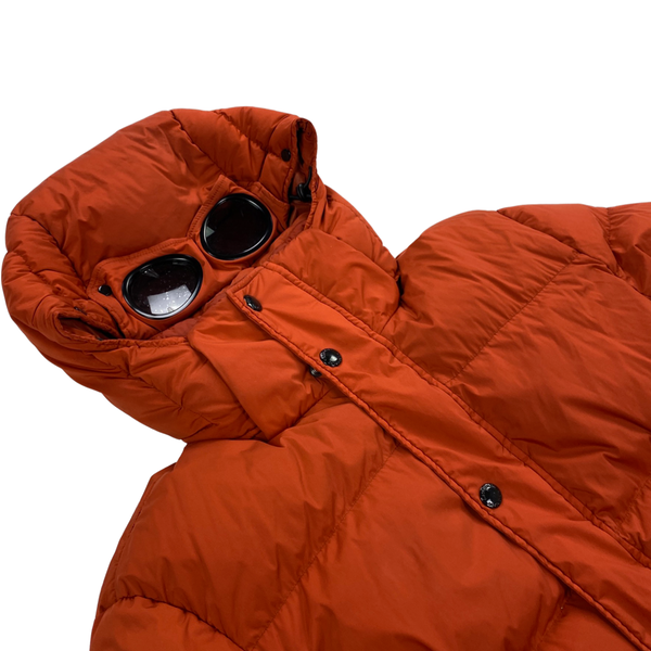 CP Company Orange Nycra Stretch Goggle Puffer Jacket