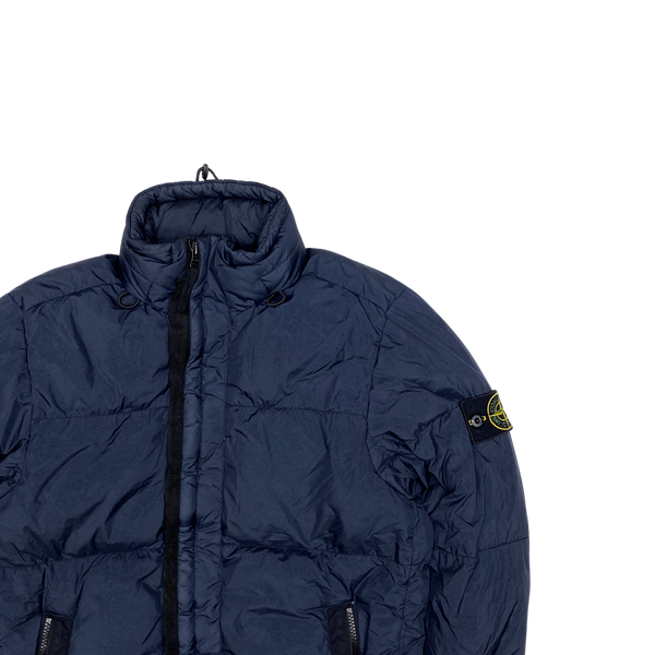 Stone Island 2017 Navy Crinkle Reps NY Down Puffer