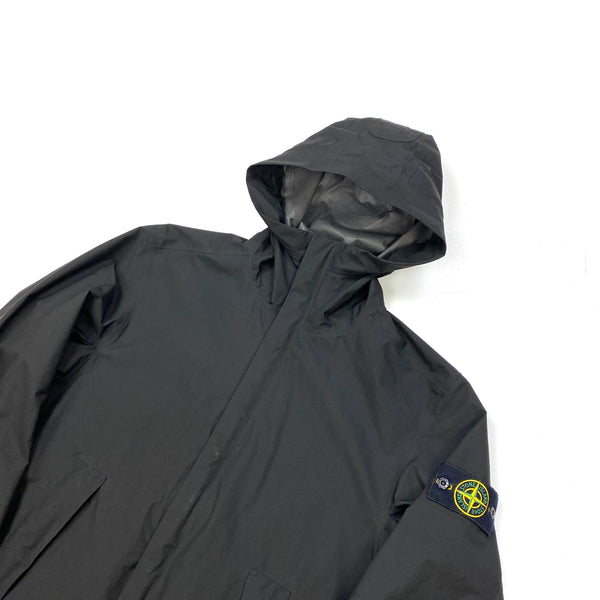Stone Island Black Goretex Hooded Parka Jacket