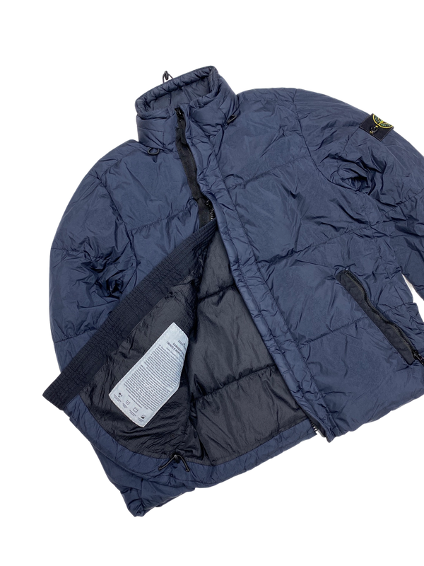 Stone Island 2017 Navy Crinkle Reps NY Down Puffer