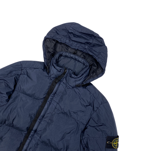 Stone Island 2017 Navy Crinkle Reps NY Down Puffer