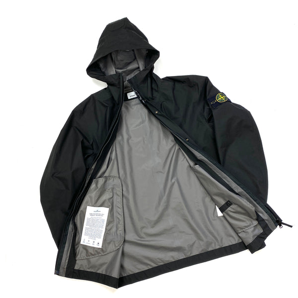 Stone Island Black Goretex Hooded Parka Jacket