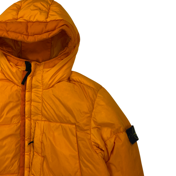 Stone Island 2017 Orange Crinkle Reps Puffer Jacket