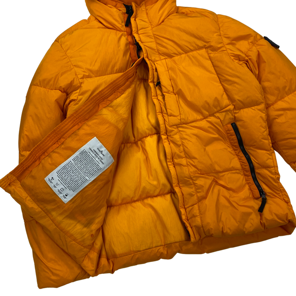 Stone Island 2017 Orange Crinkle Reps Puffer Jacket