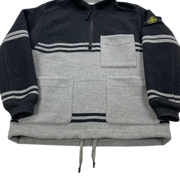 Stone Island Panno Jaquard Pullover Wool Jacket