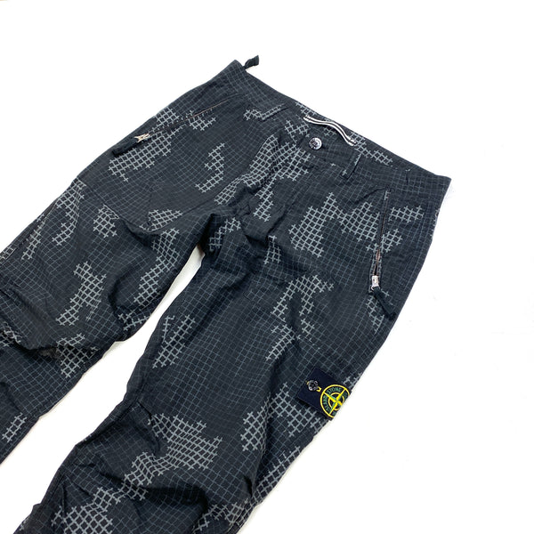 Stone Island Grid Check Nylon Cargo Trousers Mat s Island