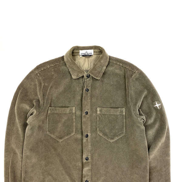 Stone Island Khaki Corduroy Shirt