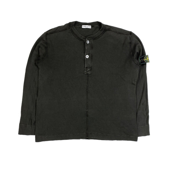 Stone Island Vintage 1998 Brown Ribbed Cotton Jumper