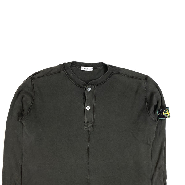 Stone Island Vintage 1998 Brown Ribbed Cotton Jumper