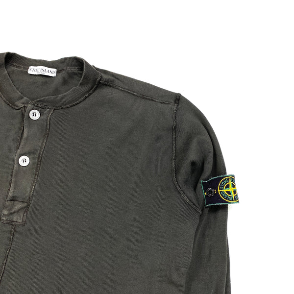 Stone Island Vintage 1998 Brown Ribbed Cotton Jumper