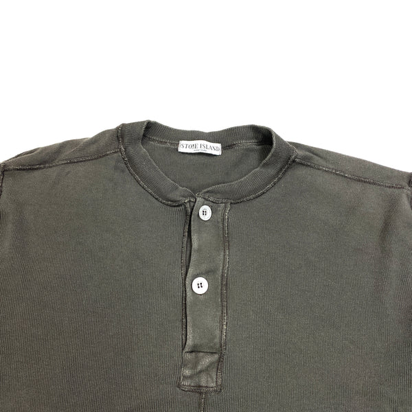 Stone Island Vintage 1998 Brown Ribbed Cotton Jumper