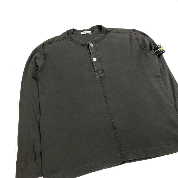 Stone Island Vintage 1998 Brown Ribbed Cotton Jumper