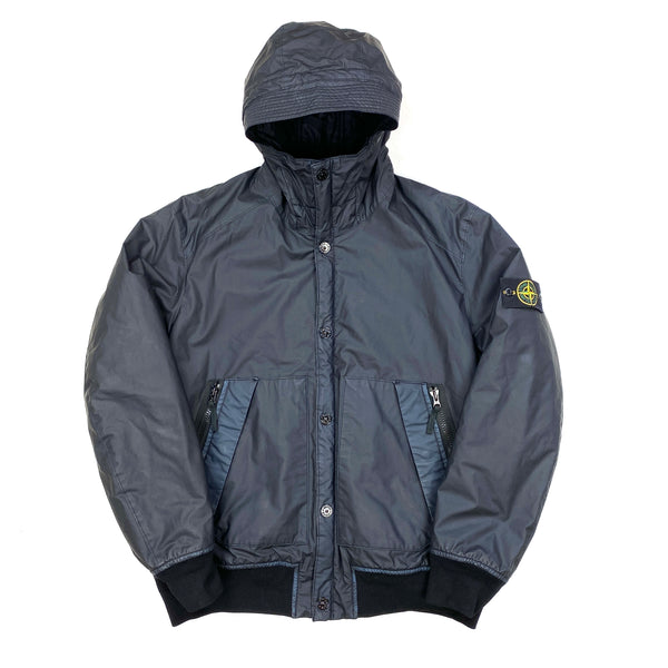 Stone Island Navy Mussola Gommata Quilted Jacket