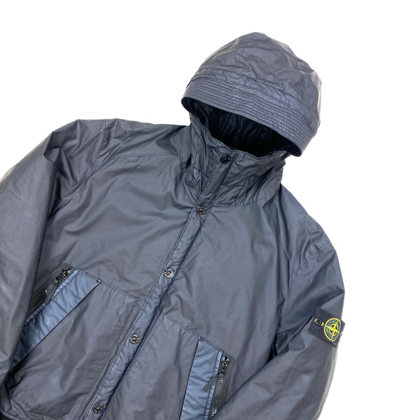 Stone Island Navy Mussola Gommata Quilted Jacket