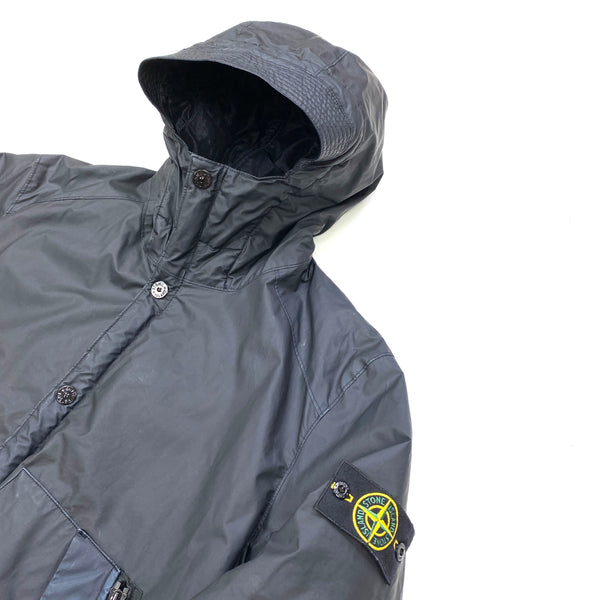 Stone Island Navy Mussola Gommata Quilted Jacket