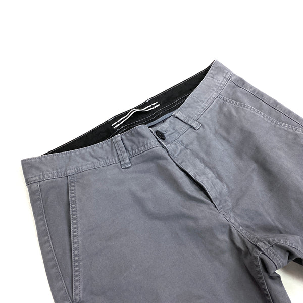 Stone Island Grey Thick Cotton Skinny Fit Cargo Trousers