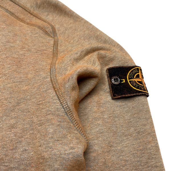 Stone Island Orange Dust Colour Treatment Crewneck Sweatshirt