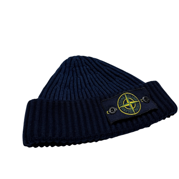 Stone Island 2012 Two Tone Blue Beanie Hat