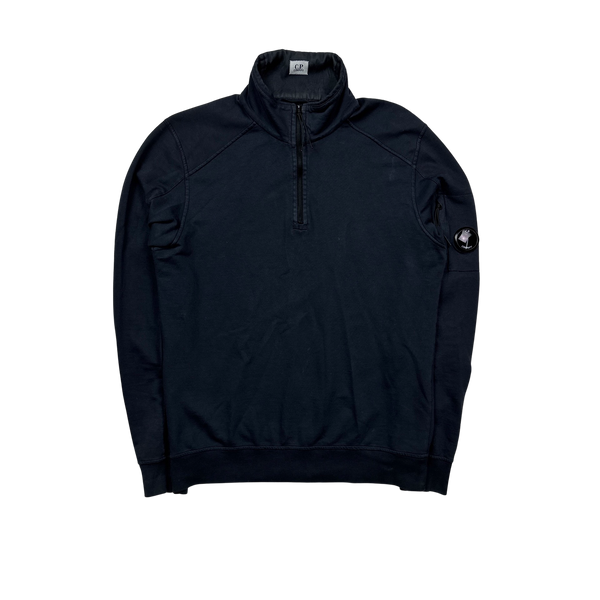 CP Company Navy Quarter Zip Pullover - Small