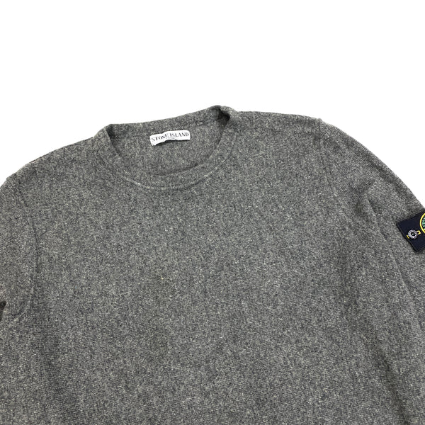 Stone Island 2006 Grey Wool Crewneck Jumper