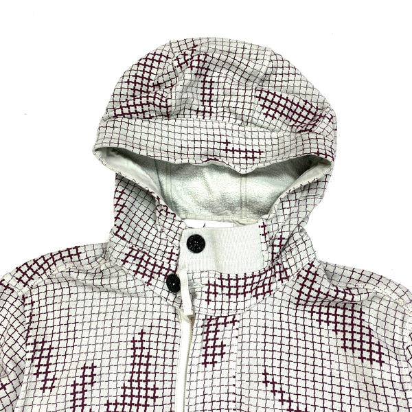 Stone Island Grid Check Pullover Cotton Hoodie